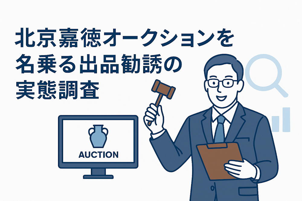 北京嘉徳オークションを名乗る出品勧誘の実態調査