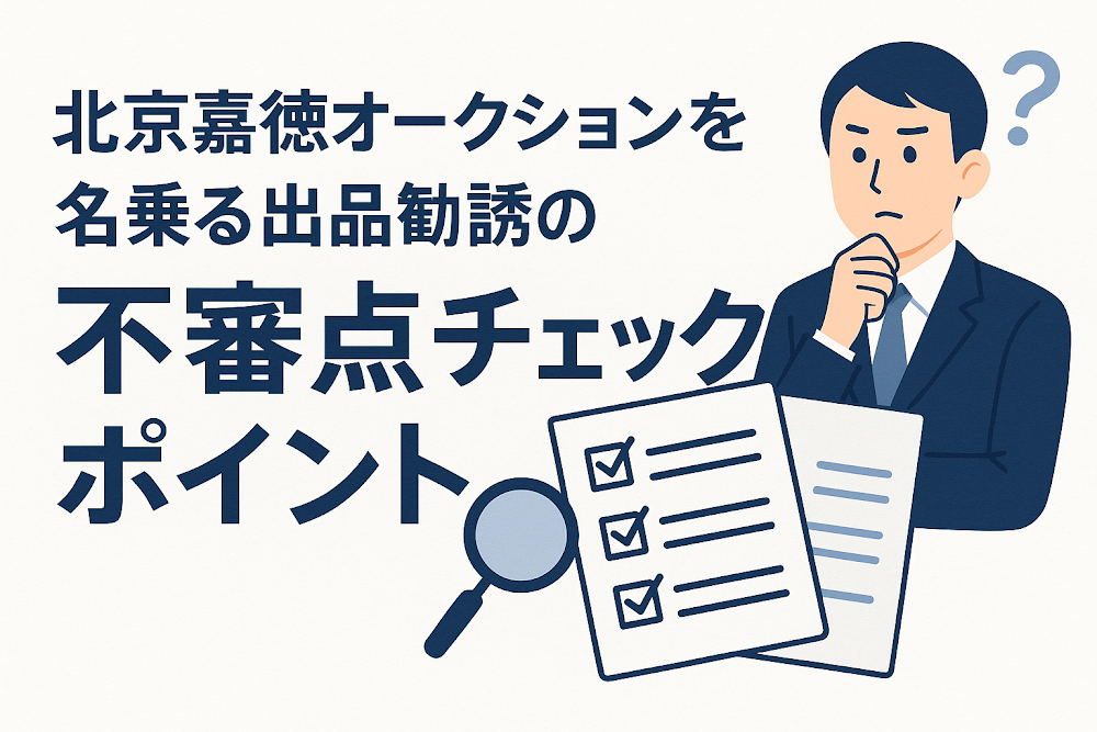 北京嘉徳オークションを名乗る出品勧誘の不審点チェックポイント