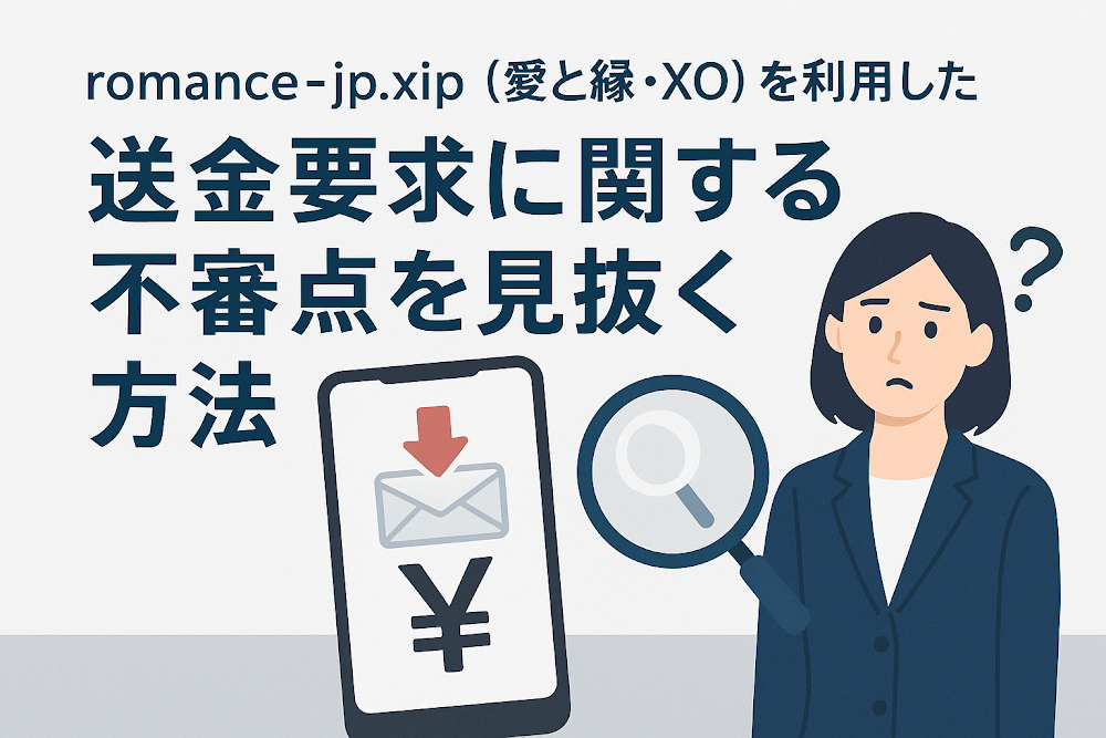 romance-jp.vip(愛と縁・XO)を利用した送金要求に関する不審点を見抜く方法