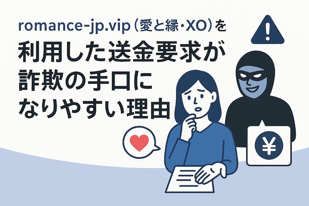 romance-jp.vip(愛と縁・XO)を利用した送金要求が詐欺の手口になりやすい理由