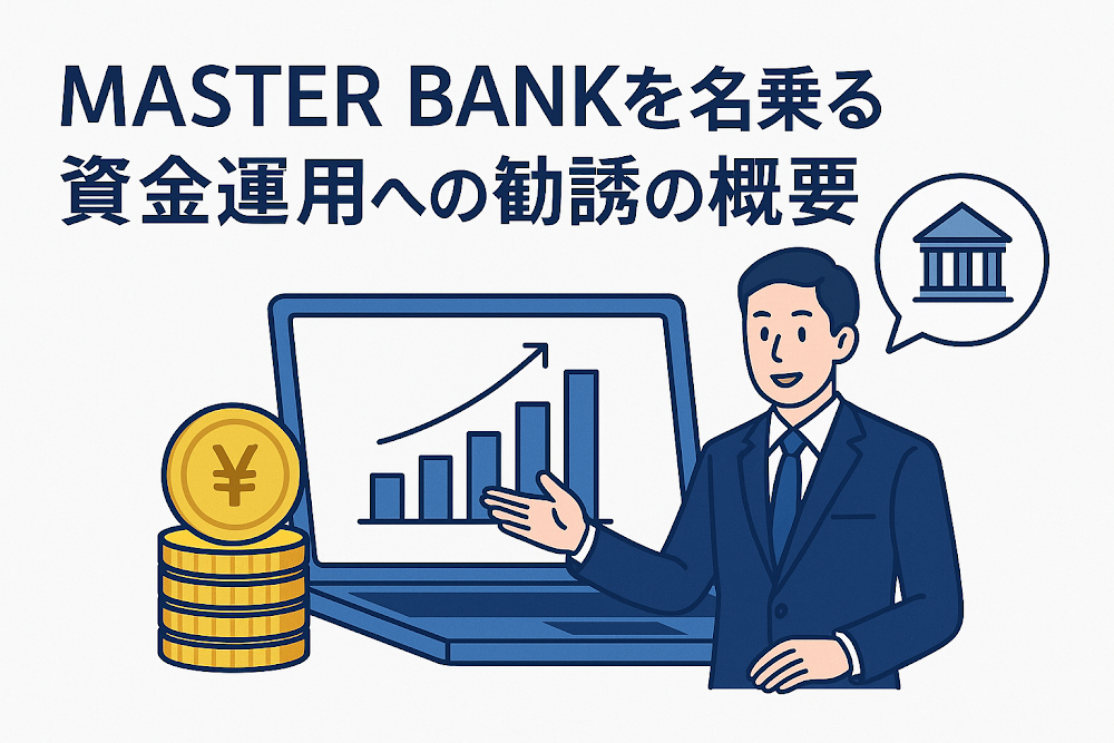 MASTER BANKを名乗る資金運用への勧誘の概要
