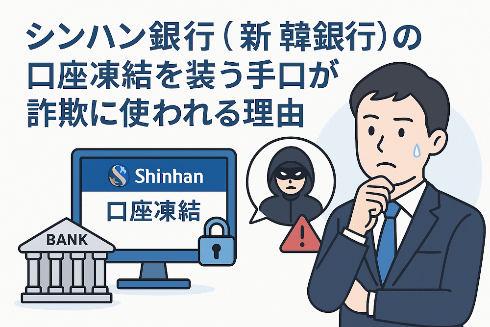 シンハン銀行(新韓銀行)の口座凍結を装う手口が詐欺に使われる理由
