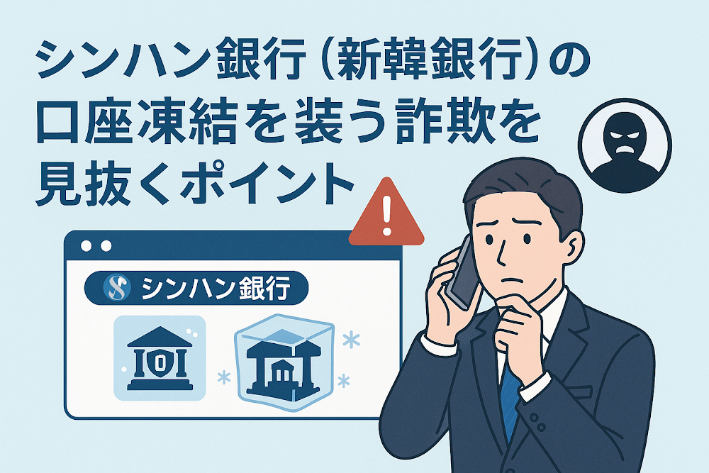 シンハン銀行(新韓銀行)の口座凍結を装う詐欺を見抜くポイント