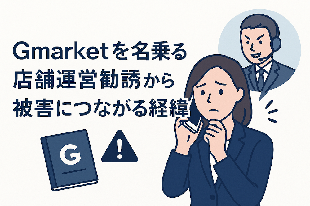 Gmarketを名乗る店舗運営勧誘から被害につながる経緯