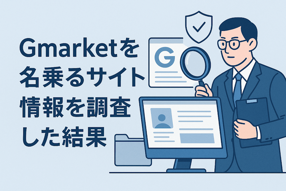 Gmarketを名乗るサイト情報を調査した結果