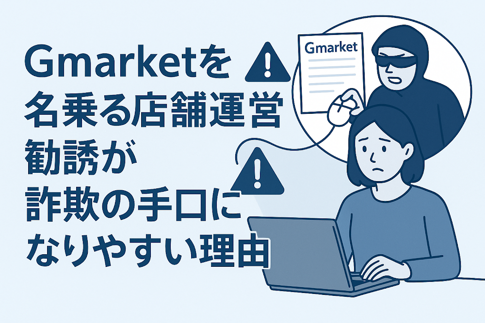 Gmarketを名乗る店舗運営勧誘が詐欺の手口になりやすい理由