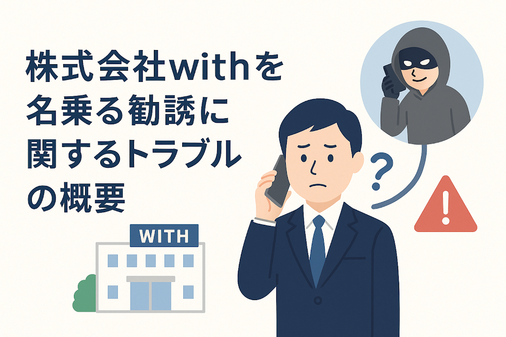株式会社withを名乗る勧誘に関するトラブルの概要
