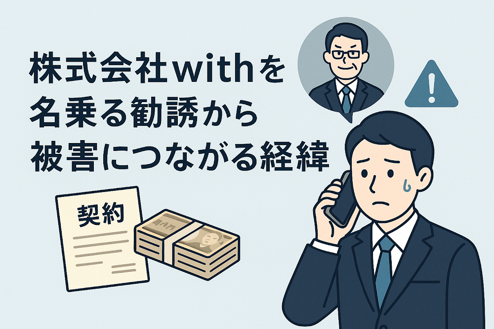 株式会社withを名乗る勧誘から被害につながる経緯