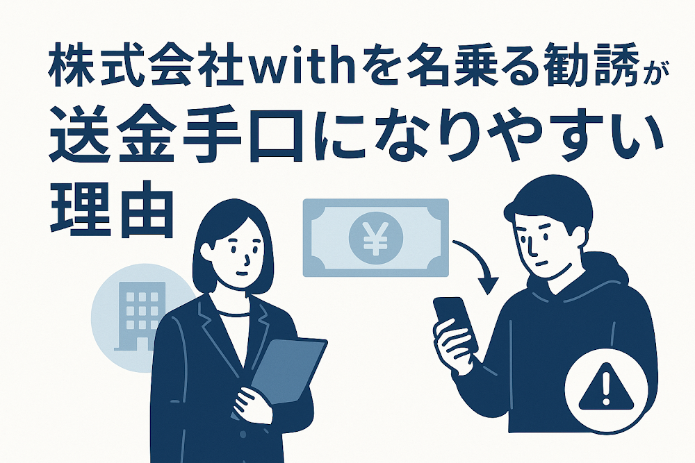 株式会社withを名乗る勧誘が送金手口になりやすい理由