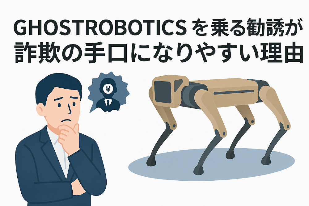 GHOSTROBOTICSを名乗る勧誘が詐欺の手口になりやすい理由