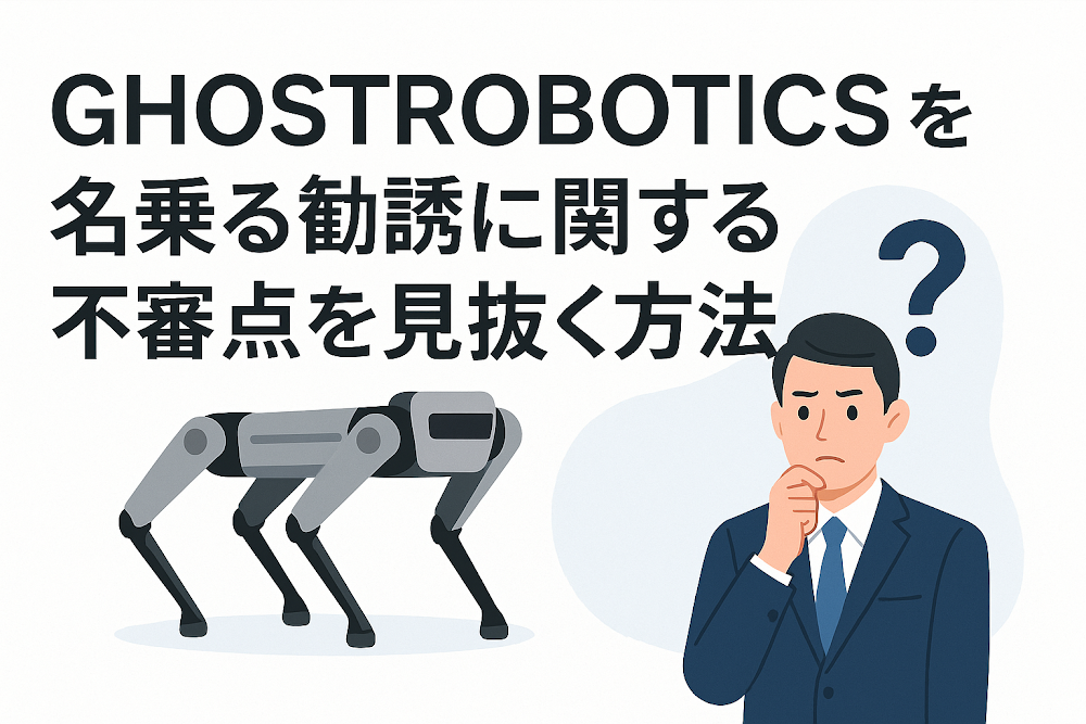 GHOSTROBOTICSを名乗る勧誘に関する不審点を見抜く方法