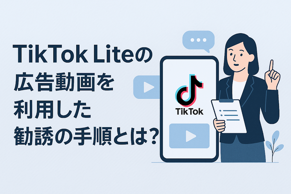 TikTok Liteの広告動画を利用した勧誘の手順とは？