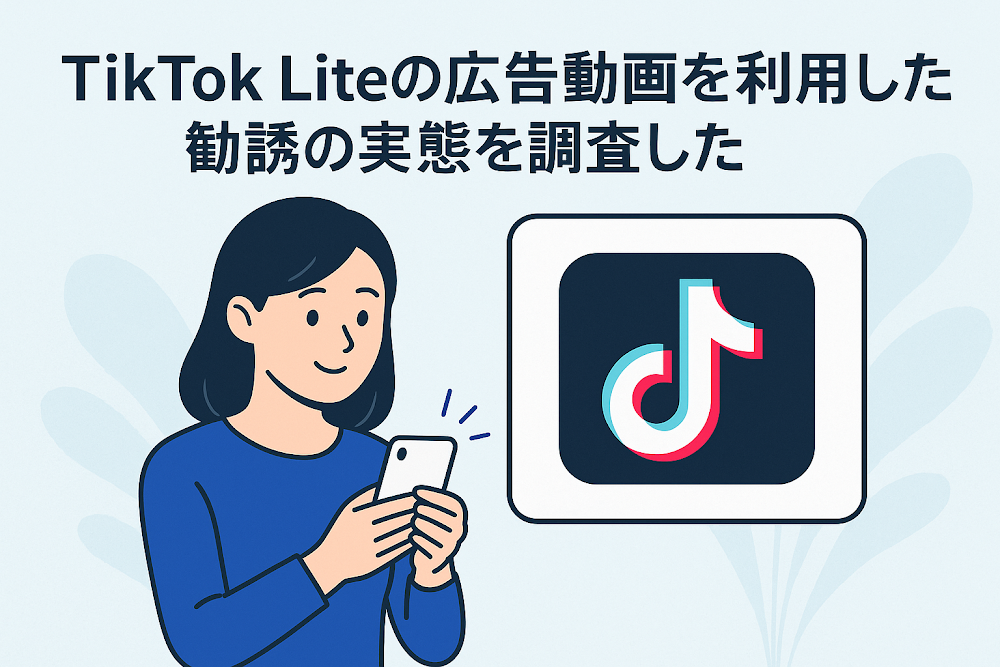 TikTok Liteの広告動画を利用した勧誘の実態を調査した