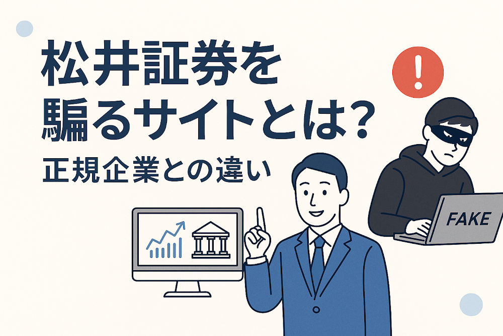松井証券を騙るサイトとは?正規企業との違い