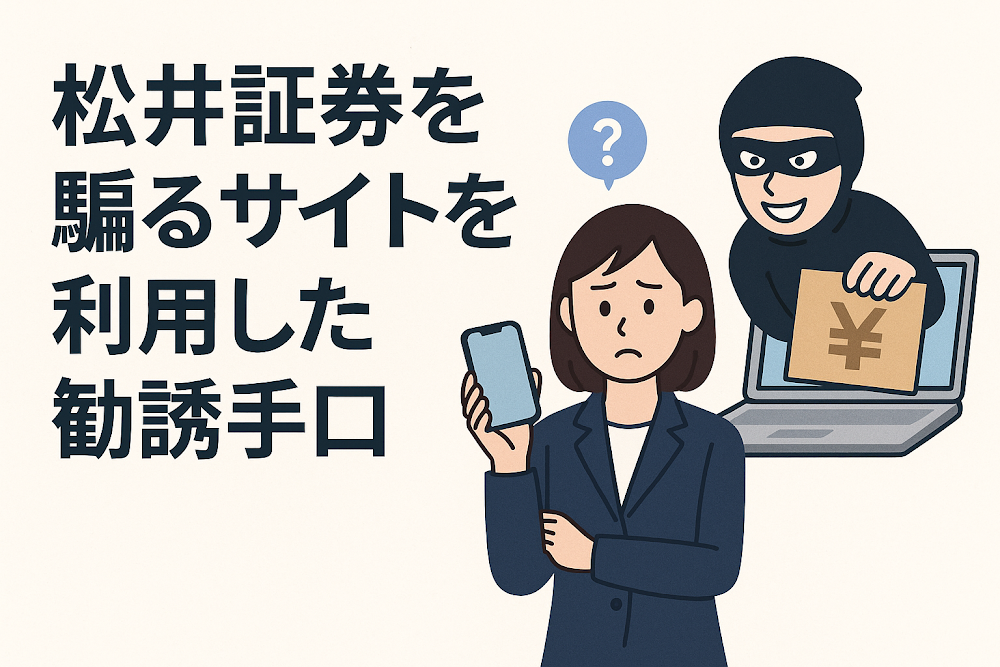 松井証券を騙るサイトを利用した勧誘手口