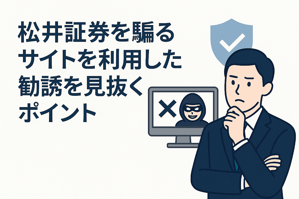 松井証券を騙るサイトを利用した勧誘を見抜くポイント
