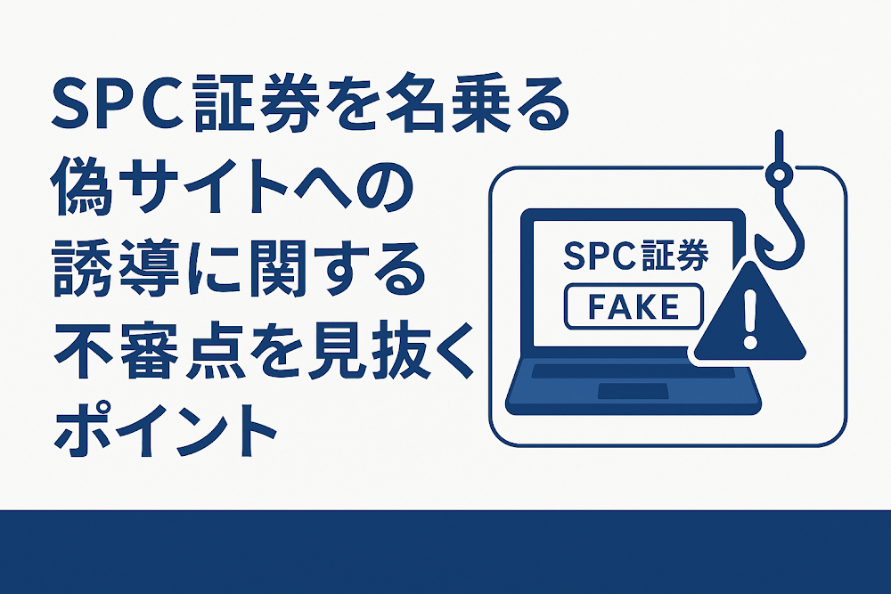 SPC証券を名乗る偽サイトへの誘導に関する不審点を見抜くポイント