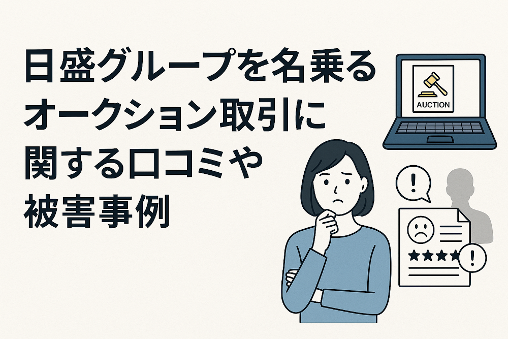 日盛グループを名乗るオークション取引に関する口コミや被害事例