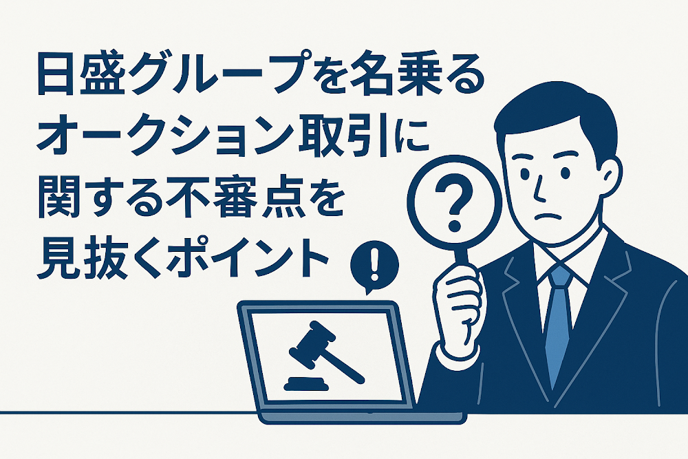 日盛グループを名乗るオークション取引に関する不審点を見抜くポイント