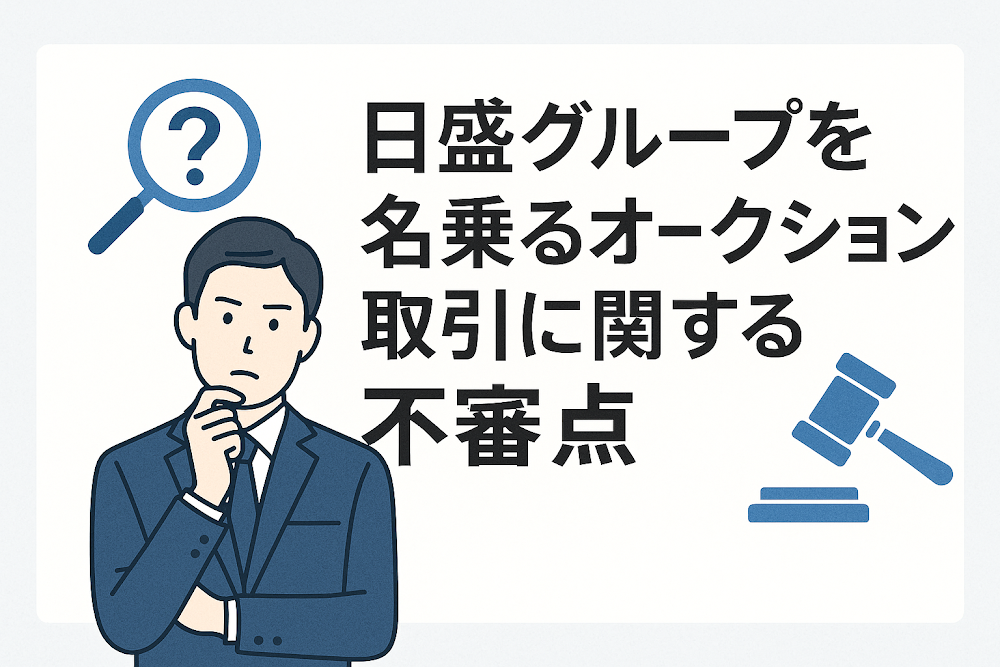 日盛グループを名乗るオークション取引に関する不審点