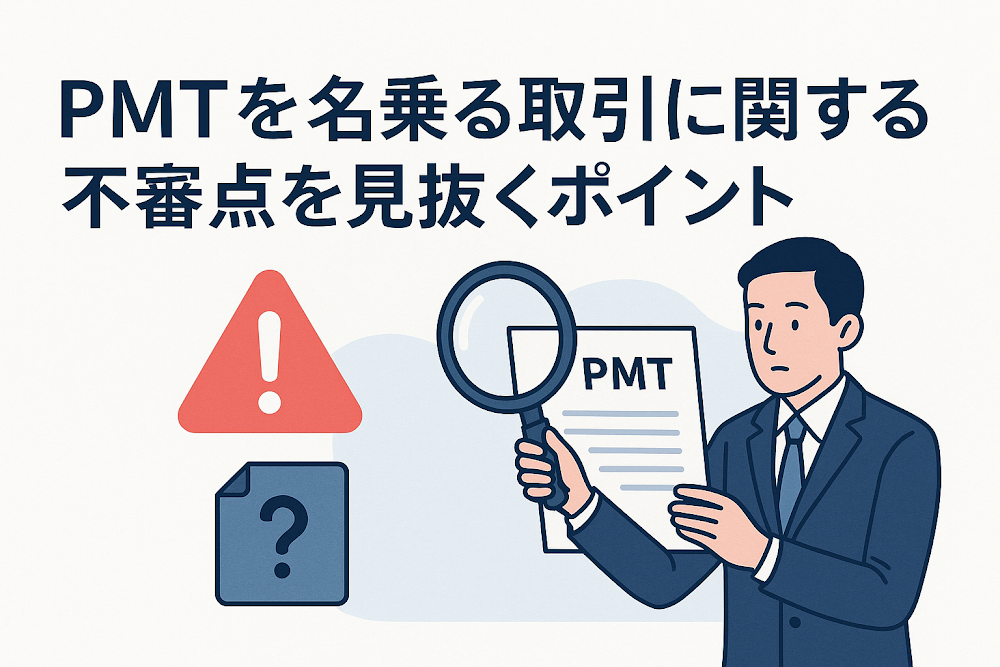 PMTを名乗る取引に関する不審点を見抜くポイント