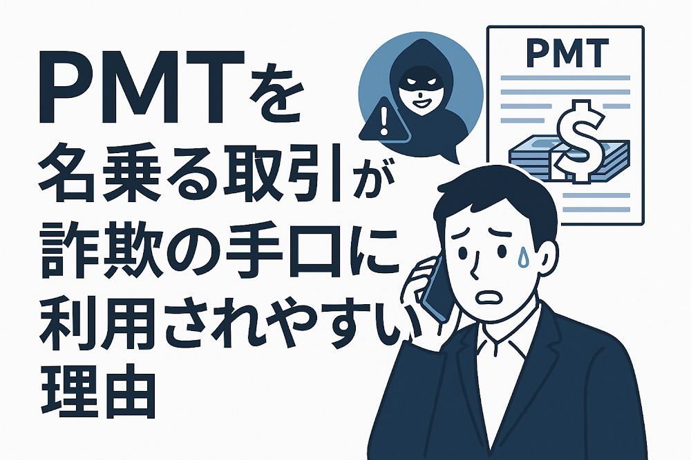 PMTを名乗る取引が詐欺の手口に利用されやすい理由