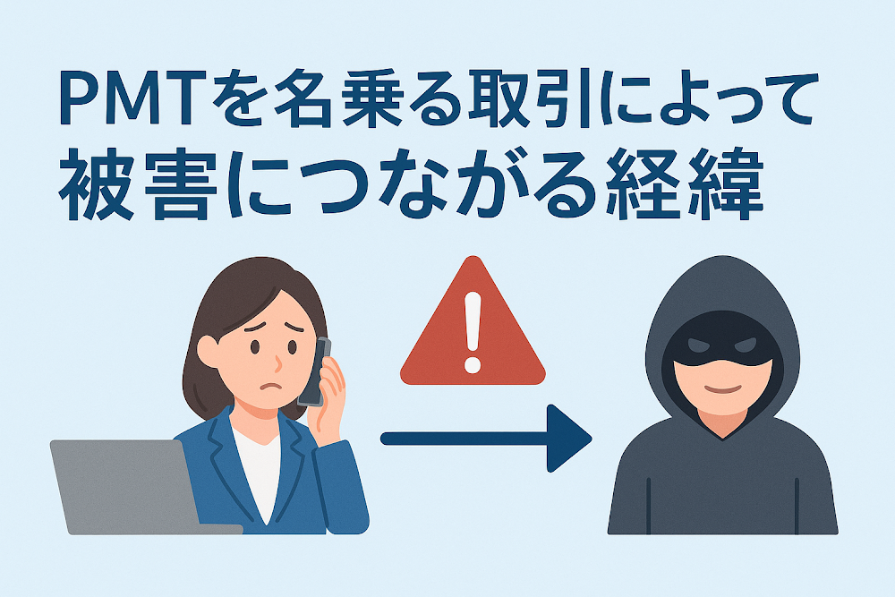 PMTを名乗る取引によって被害につながる経緯