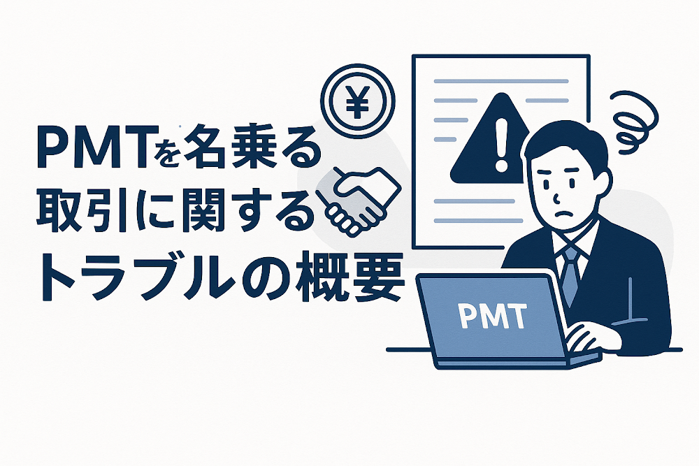 PMTを名乗る取引に関するトラブルの概要