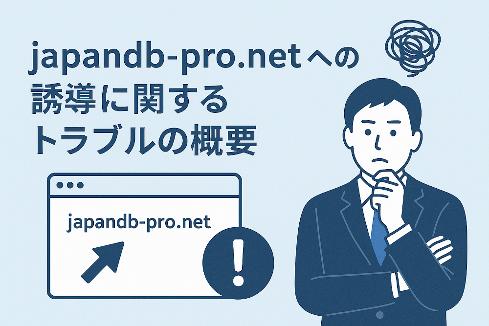japandb-pro.netへの誘導に関するトラブルの概要