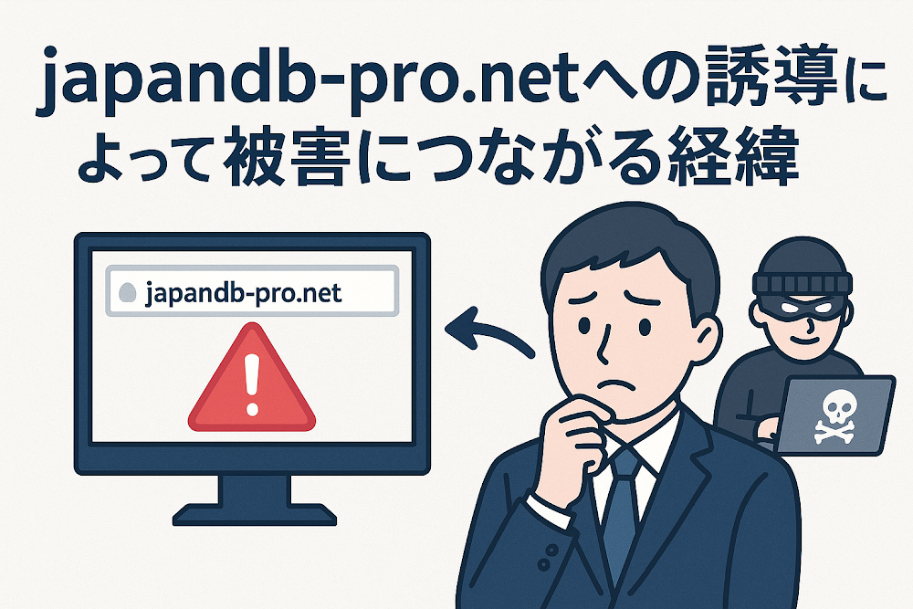 japandb-pro.netへの誘導によって被害につながる経緯