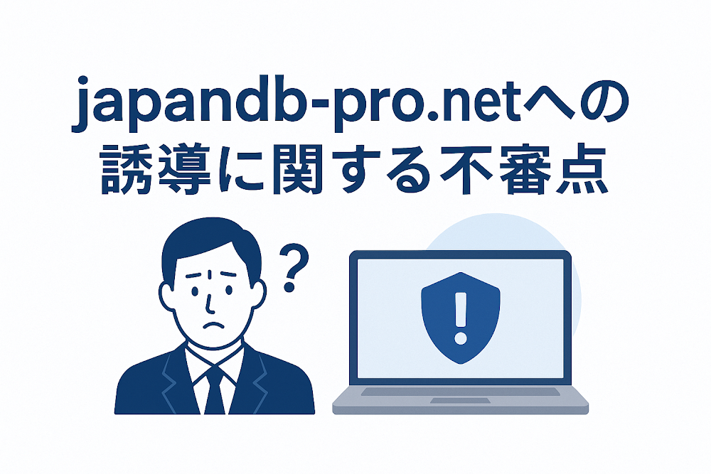 japandb-pro.netへの誘導に関する不審点
