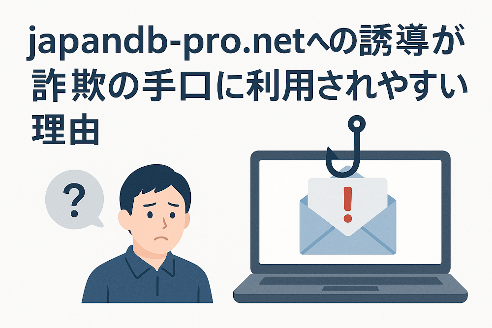 japandb-pro.netへの誘導が詐欺の手口に利用されやすい理由