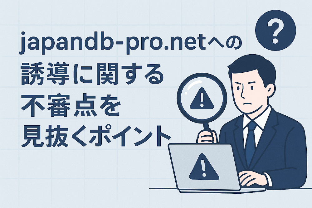 japandb-pro.netへの誘導に関する不審点を見抜くポイント