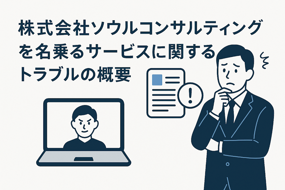 株式会社ソウルコンサルティングを名乗るサービスに関するトラブルの概要