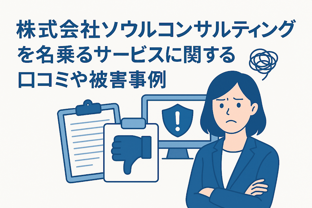 株式会社ソウルコンサルティングを名乗るサービスに関する口コミや被害事例