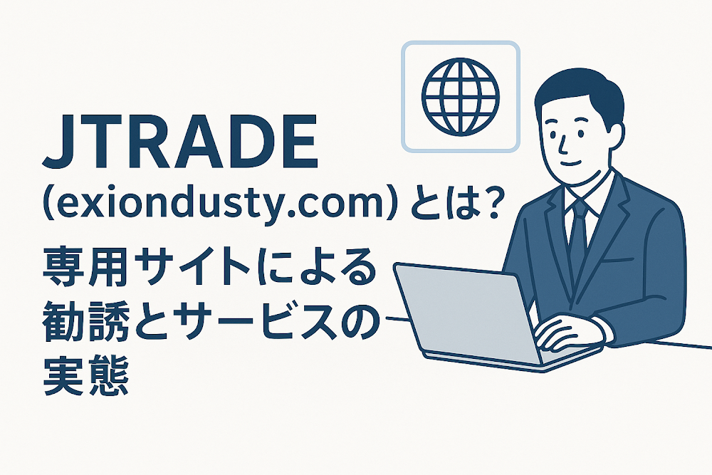 JTRADE（exiondusty.com）とは？専用サイトによる勧誘とサービスの実態