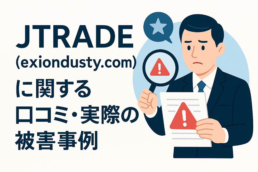 JTRADE（exiondusty.com）に関する口コミ・実際の被害事例
