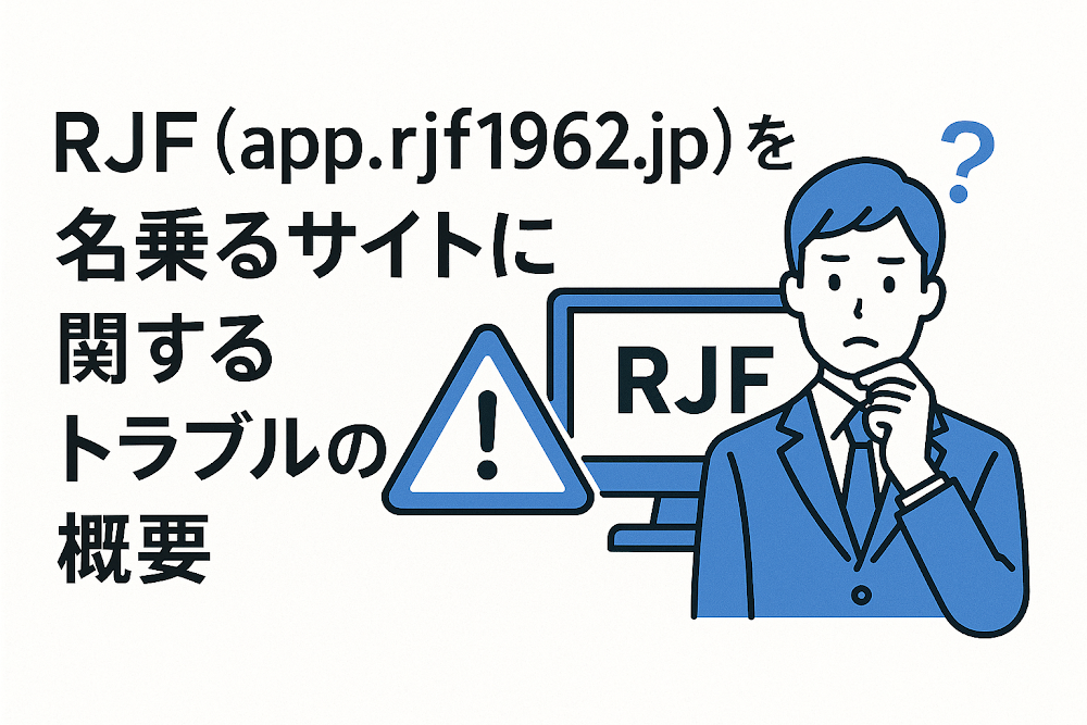 RJF(app.rjf1962.jp)を名乗るサイトに関するトラブルの概要