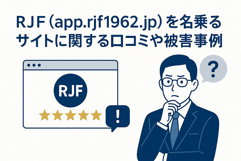 RJF(app.rjf1962.jp)を名乗るサイトに関する口コミや被害事例