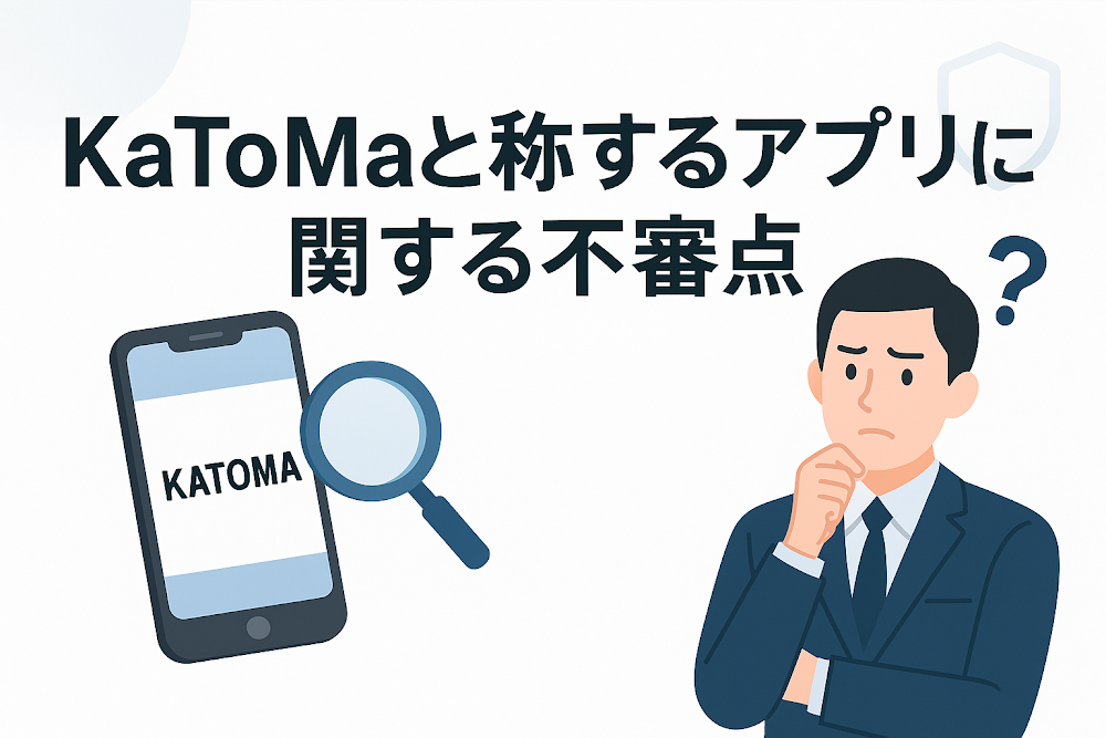 KaToMaと称するアプリに関する不審点