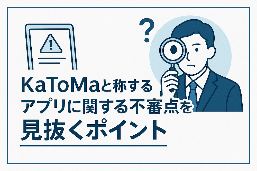 KaToMaと称するアプリに関する不審点を見抜くポイント