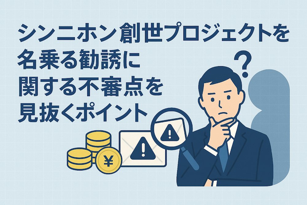 シンニホン創世プロジェクトを名乗る勧誘に関する不審点を見抜くポイント