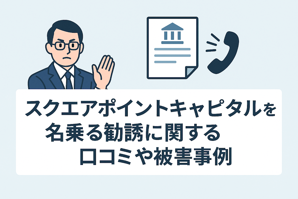 スクエア ポイント キャピタルを名乗る勧誘に関する口コミや被害事例