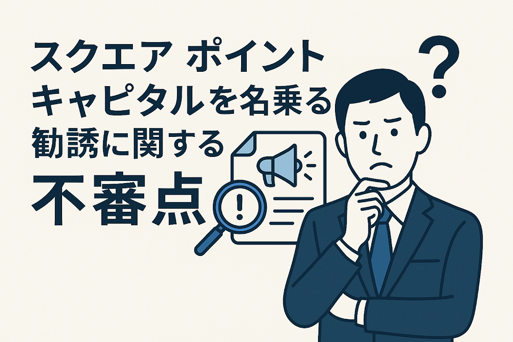 スクエア ポイント キャピタルを名乗る勧誘に関する不審点